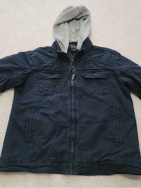 Ring of Fire Navy Field Jacket with Grey Hood